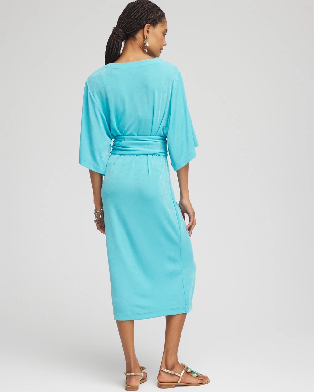 Chico's Collections Travelers™ Kimono Sleeved V-Neck Dress