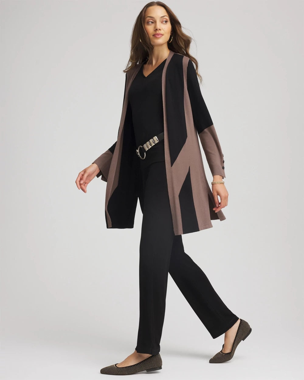 Chico's Collections Travelers™ Collection Colorblock Cardigan