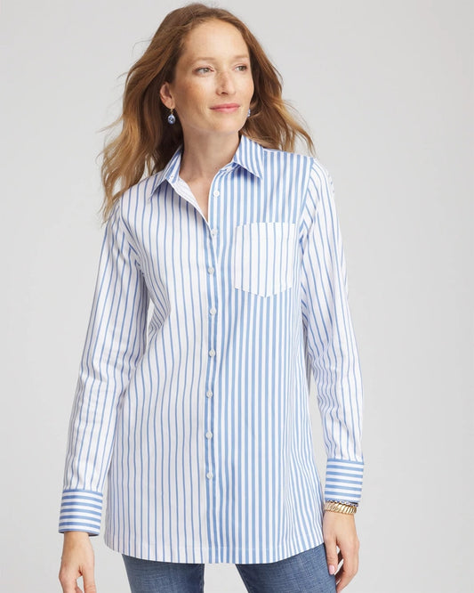Chico's Collections No Iron™ Stripe Mix Tunic