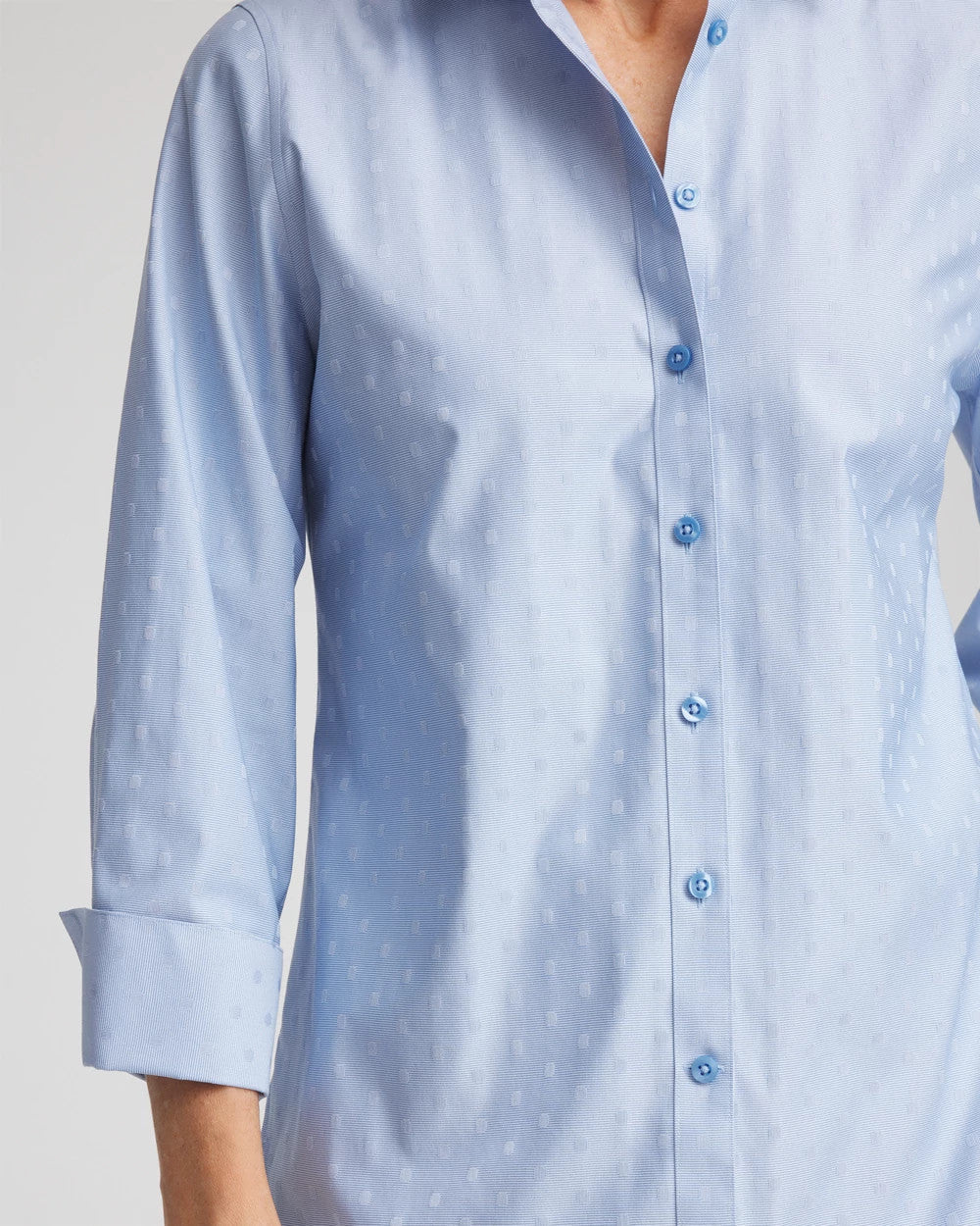 Chico's Collections No Iron™ Striped Jacquard Sateen Shirt