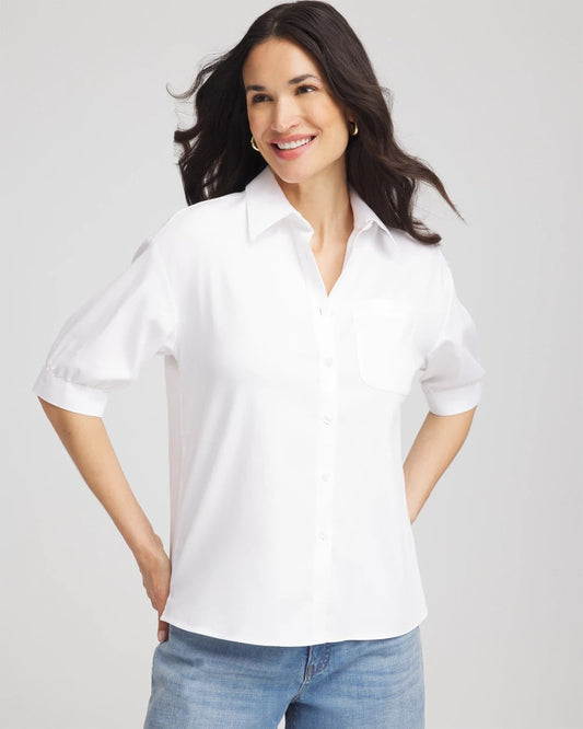 Chico's Collections No Iron™ Short-Sleeved Shirt