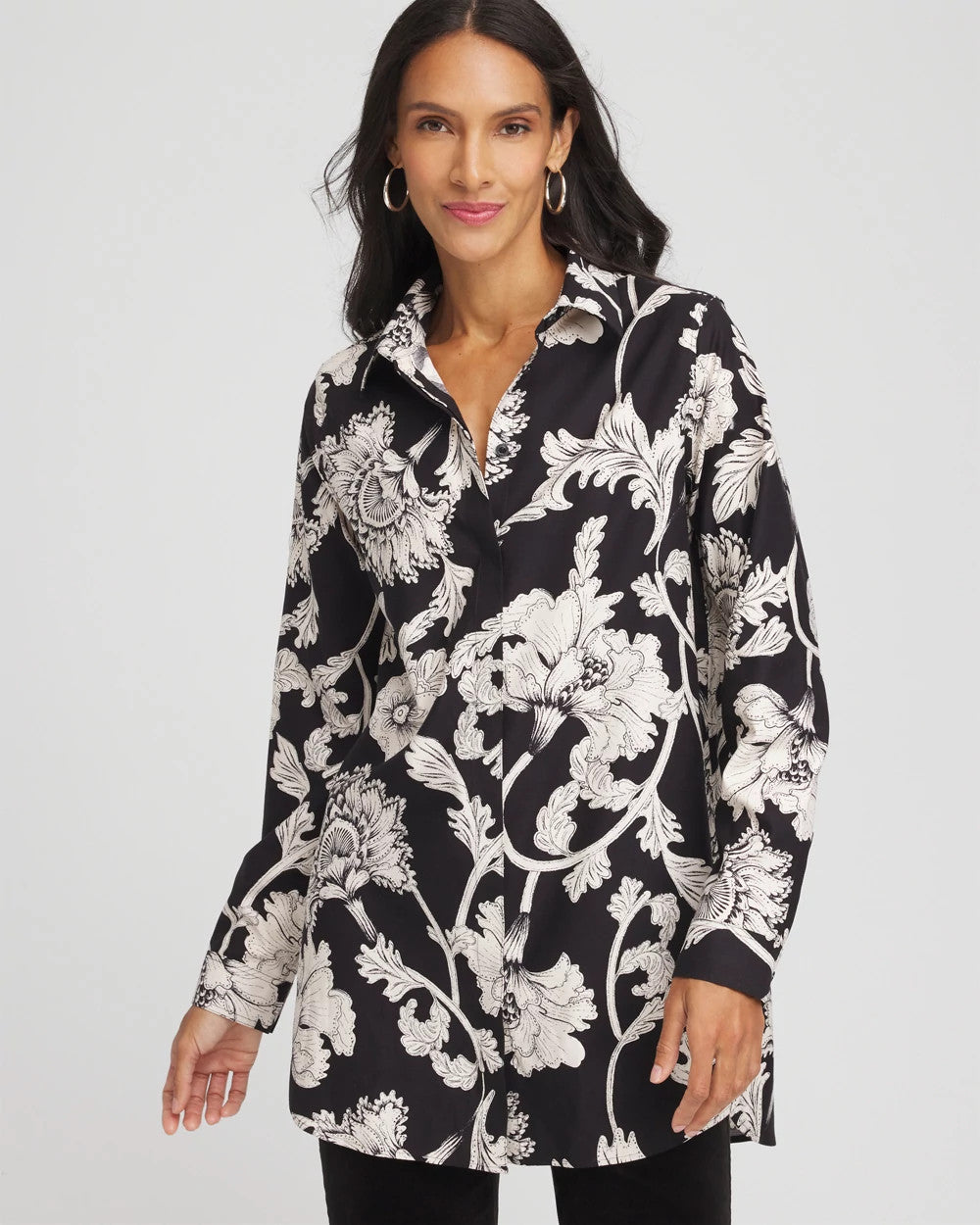 Chico's Collections No Iron™ Bryne Bloom Stretch Tunic