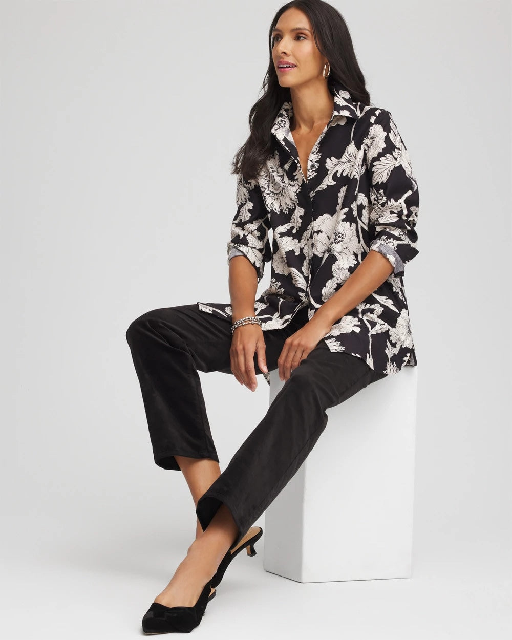 Chico's Collections No Iron™ Bryne Bloom Stretch Tunic