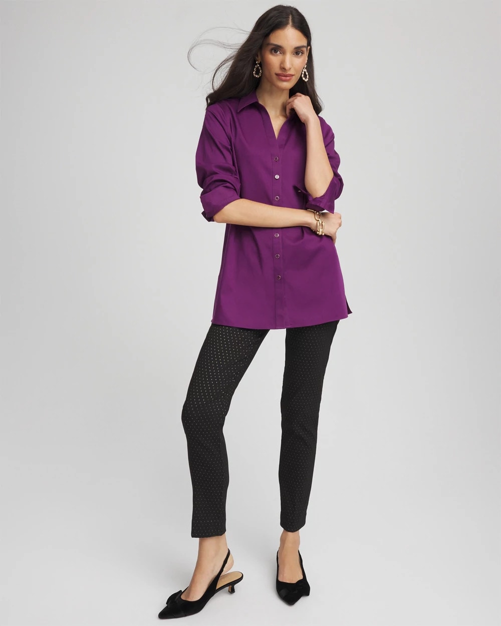 Chico's Collections No Iron™ Novelty Button Tunic