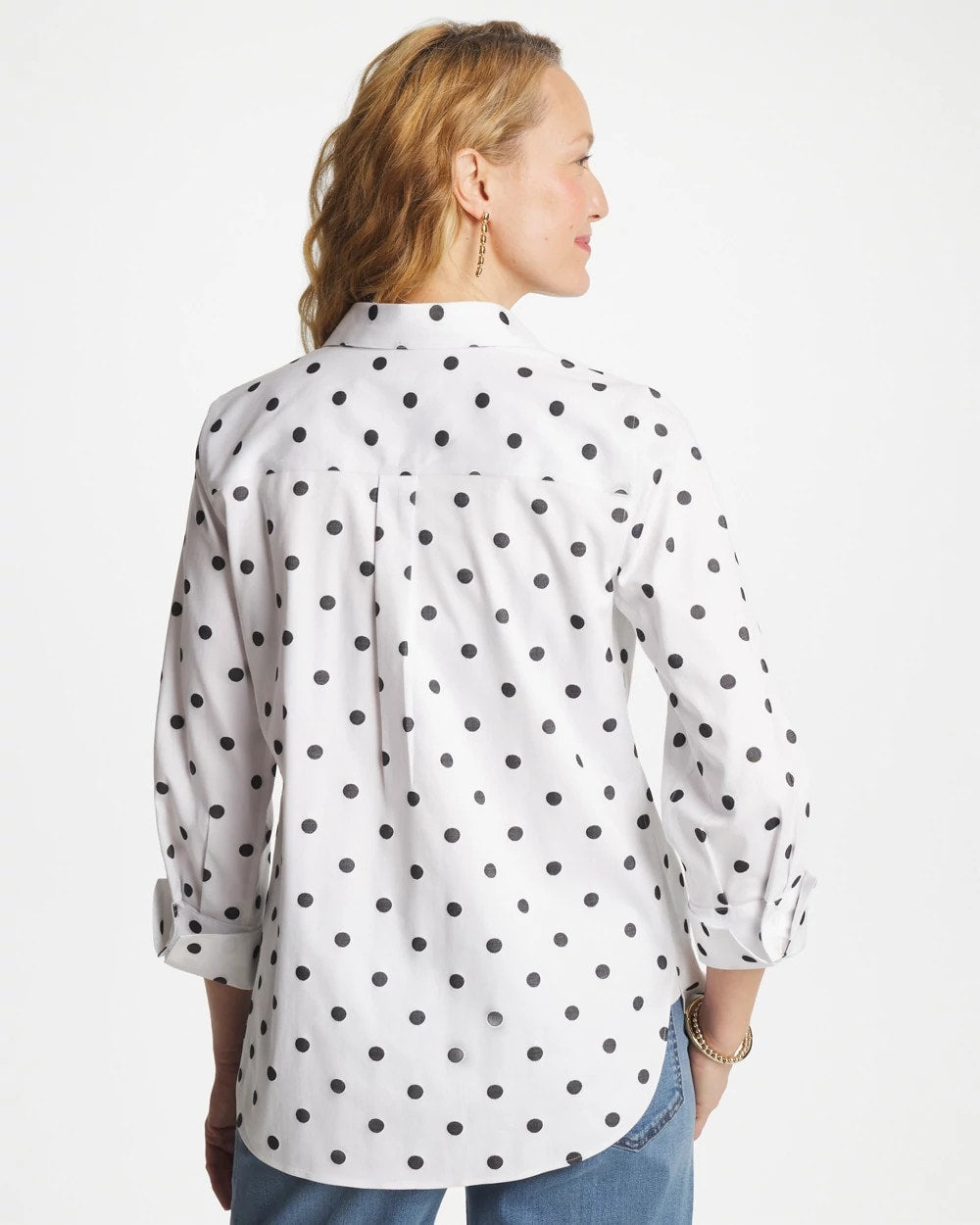 Chico's Collections No Iron™ Stretch Perfect Dots Shirt