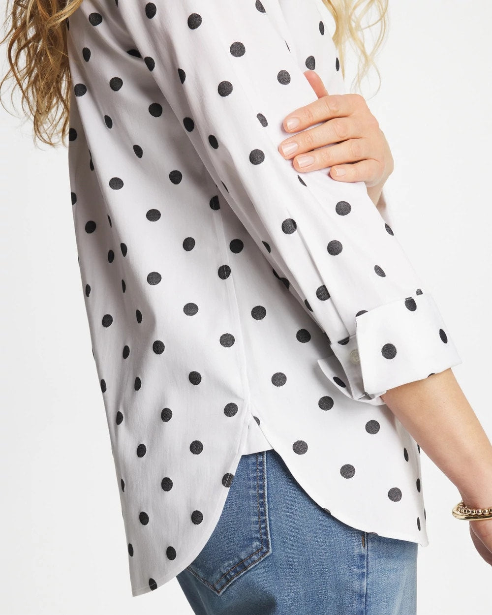 Chico's Collections No Iron™ Stretch Perfect Dots Shirt
