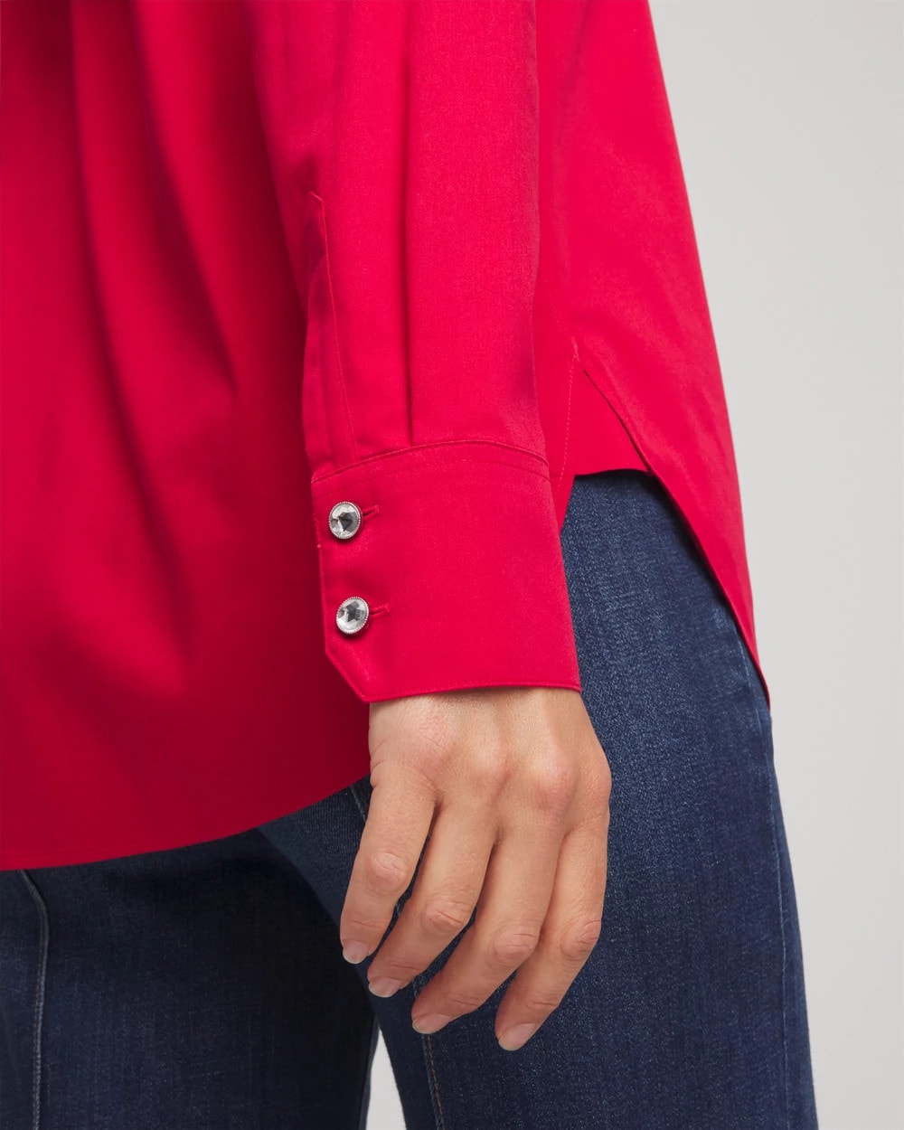 Chico's Collections No Iron™ Rhinestone Button Shirt