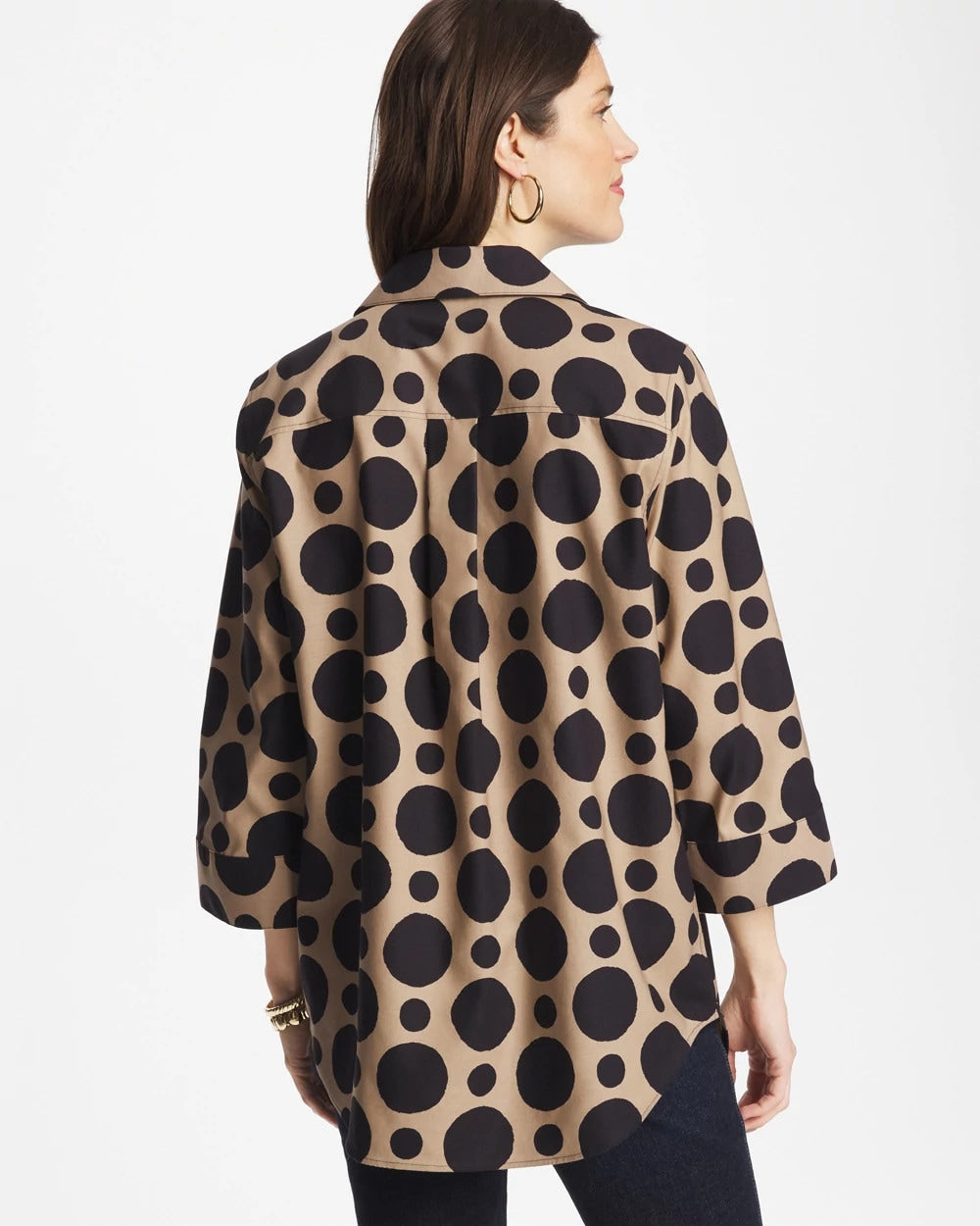 Chico's Collections No Iron™ Stretch Global Dots Popover Tunic