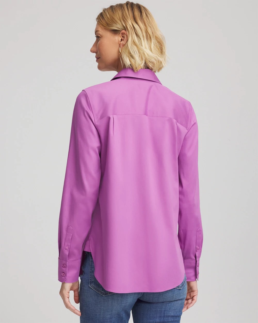 Chico's Collections No Iron™ Stretch-Sateen Shirt