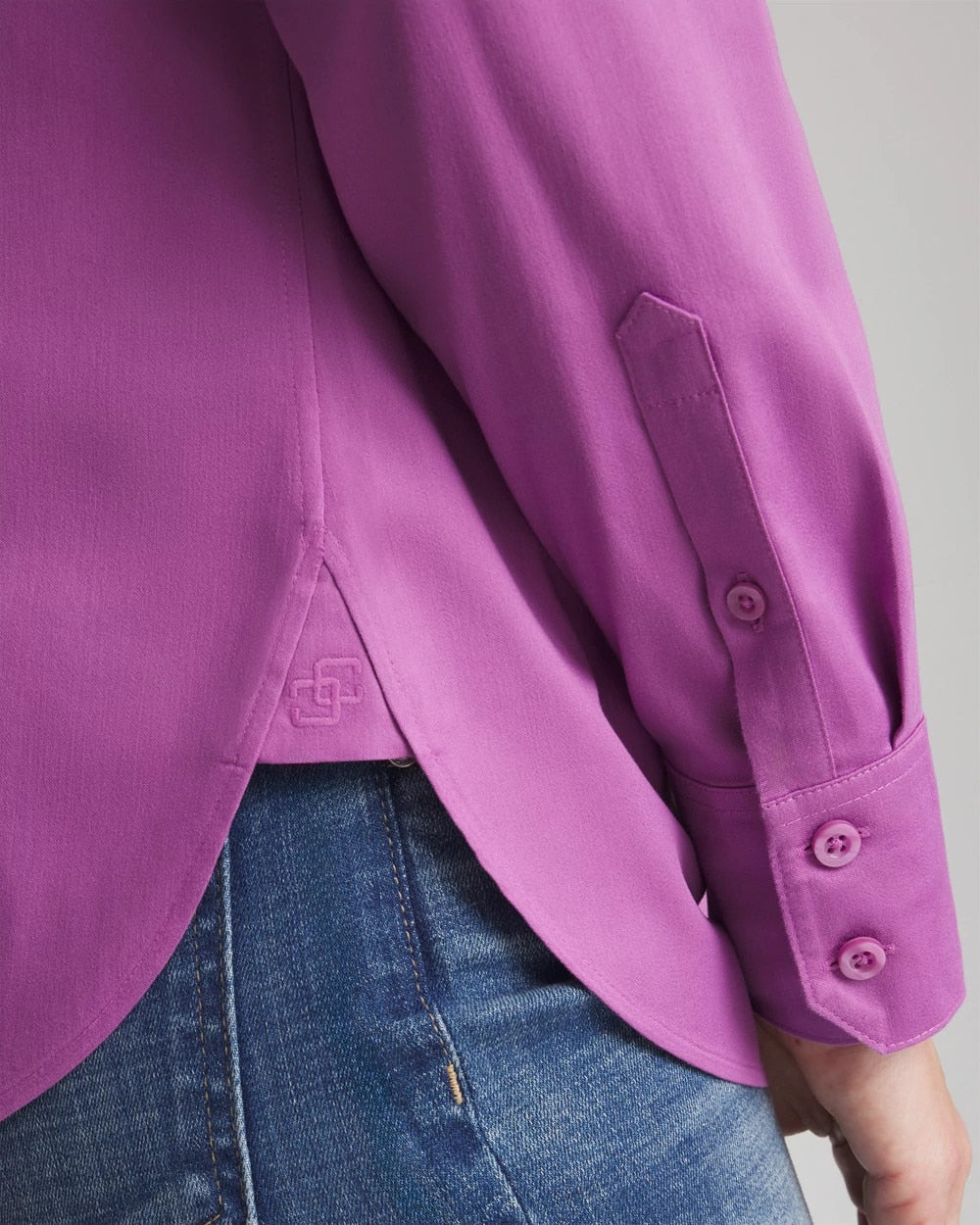 Chico's Collections No Iron™ Stretch-Sateen Shirt