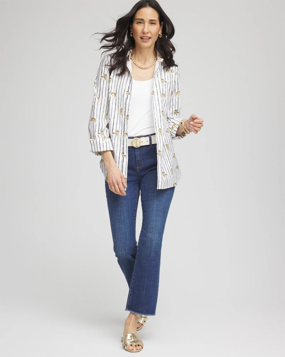 Chico's Collections No Iron™ Leopard Graphic Shirt