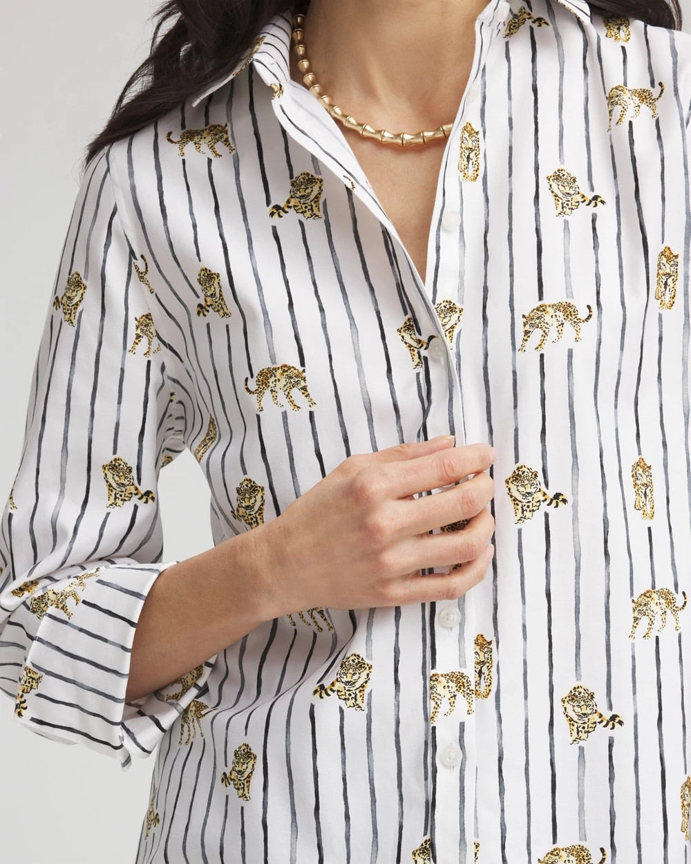 Chico's Collections No Iron™ Leopard Graphic Shirt