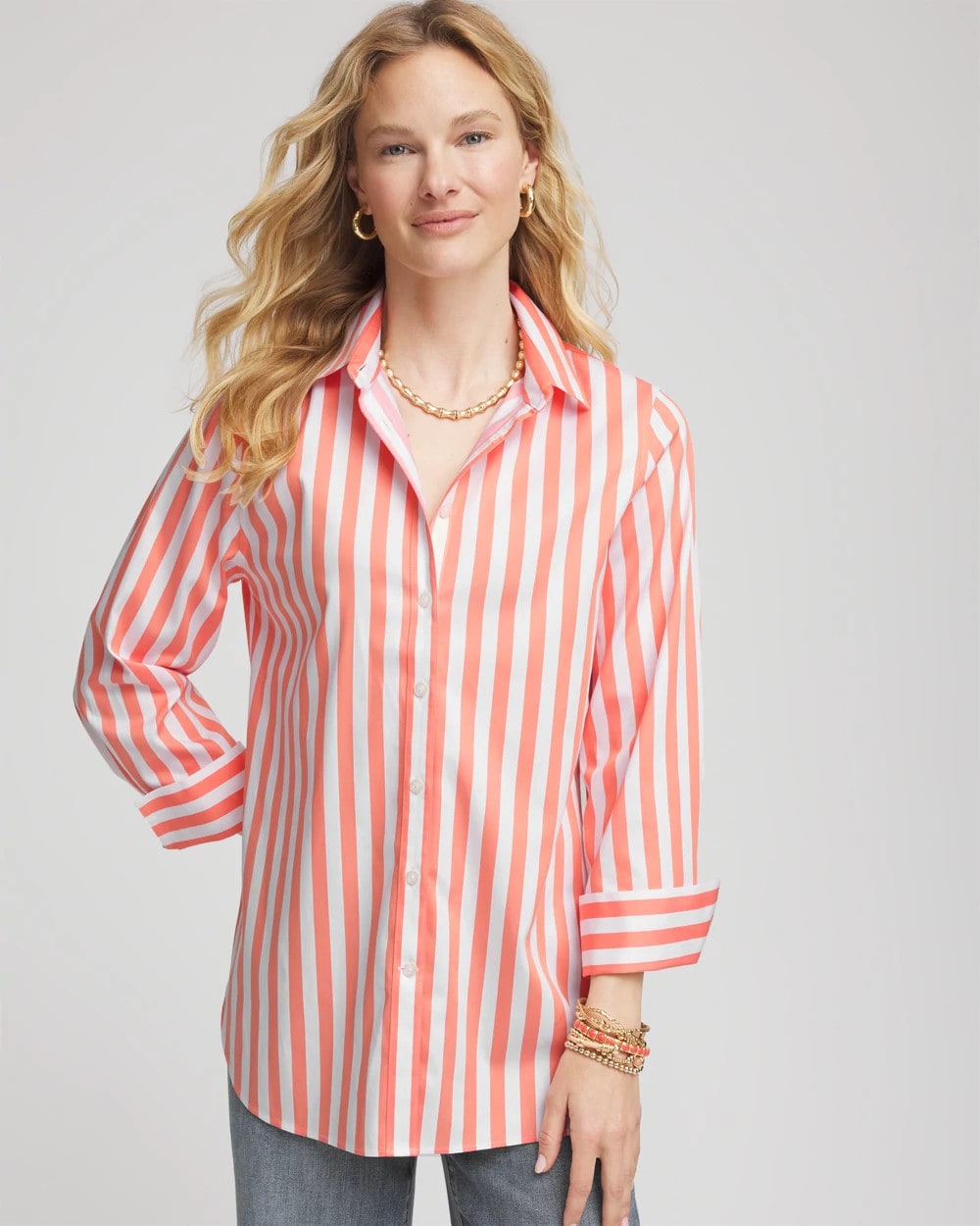Chico's Collections No Iron™ Vacation Stripes Shirt