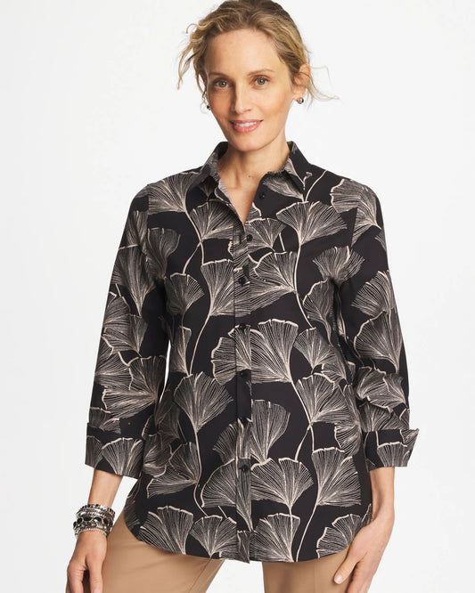 Chico's Collections No Iron™ Stretch Ginkgo Glory Shirt