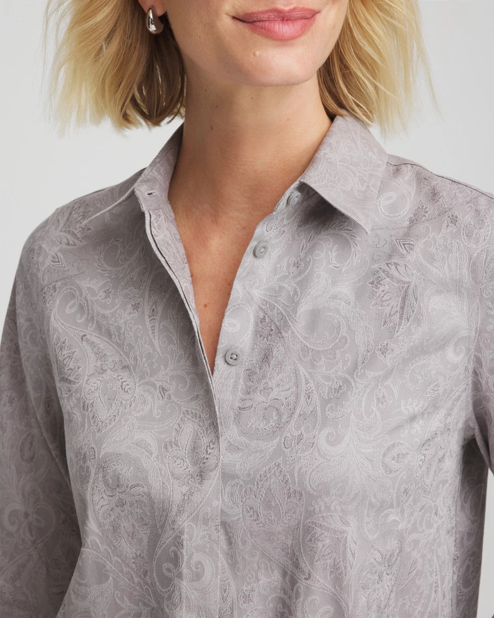 Chico's Collections No Iron™ Lace Jacquard Stretch Tunic