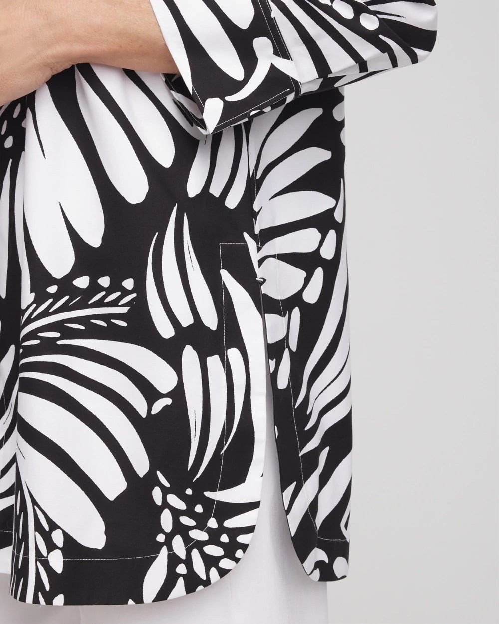 Chico's Collections No Iron™ Printed Palms Button Down Tunic