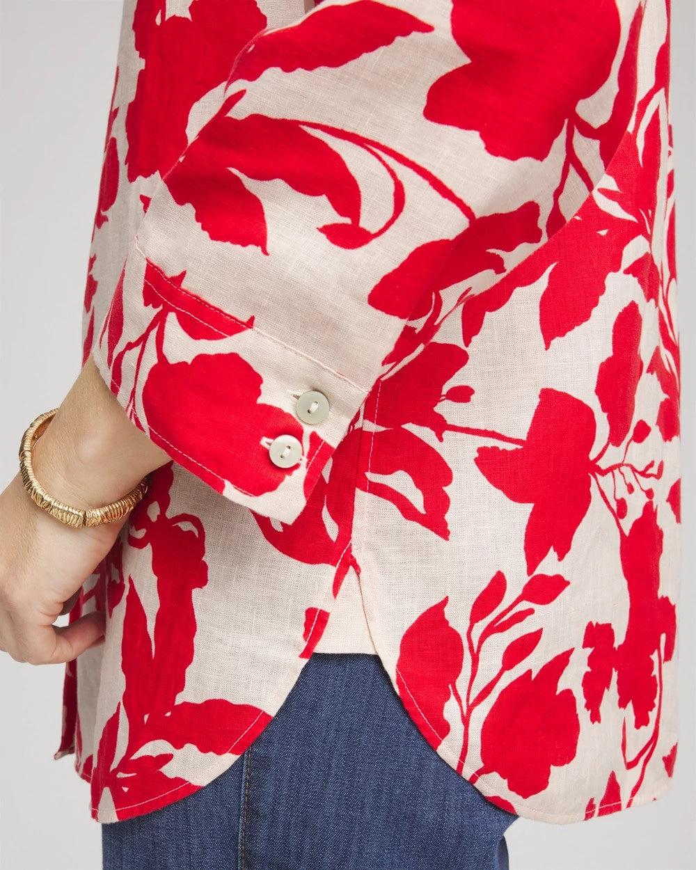 Chico's Collections No Iron™ Floral Linen Shirt