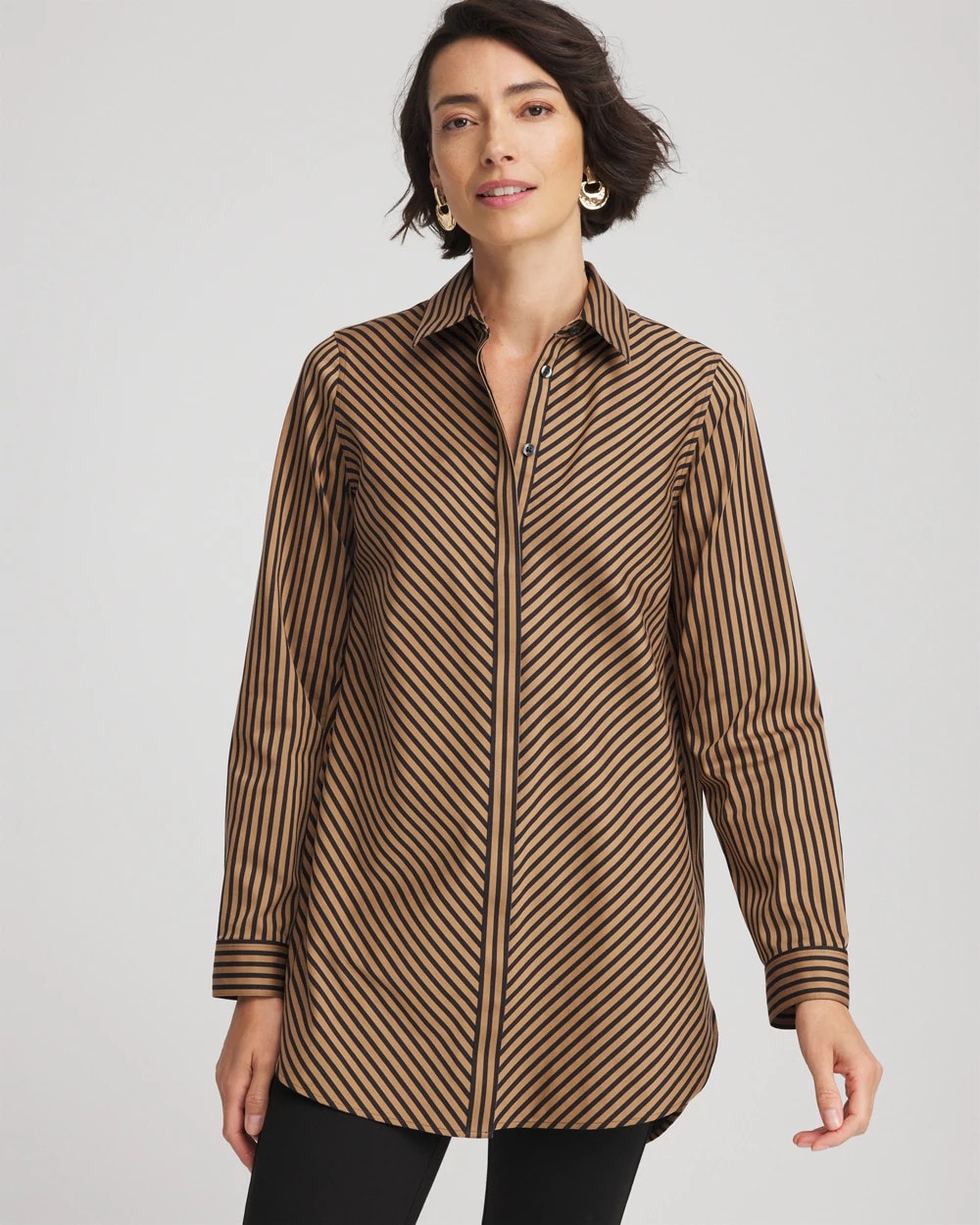 Chico's Collections No Iron™ Slimming Imperial Stripe Tunic