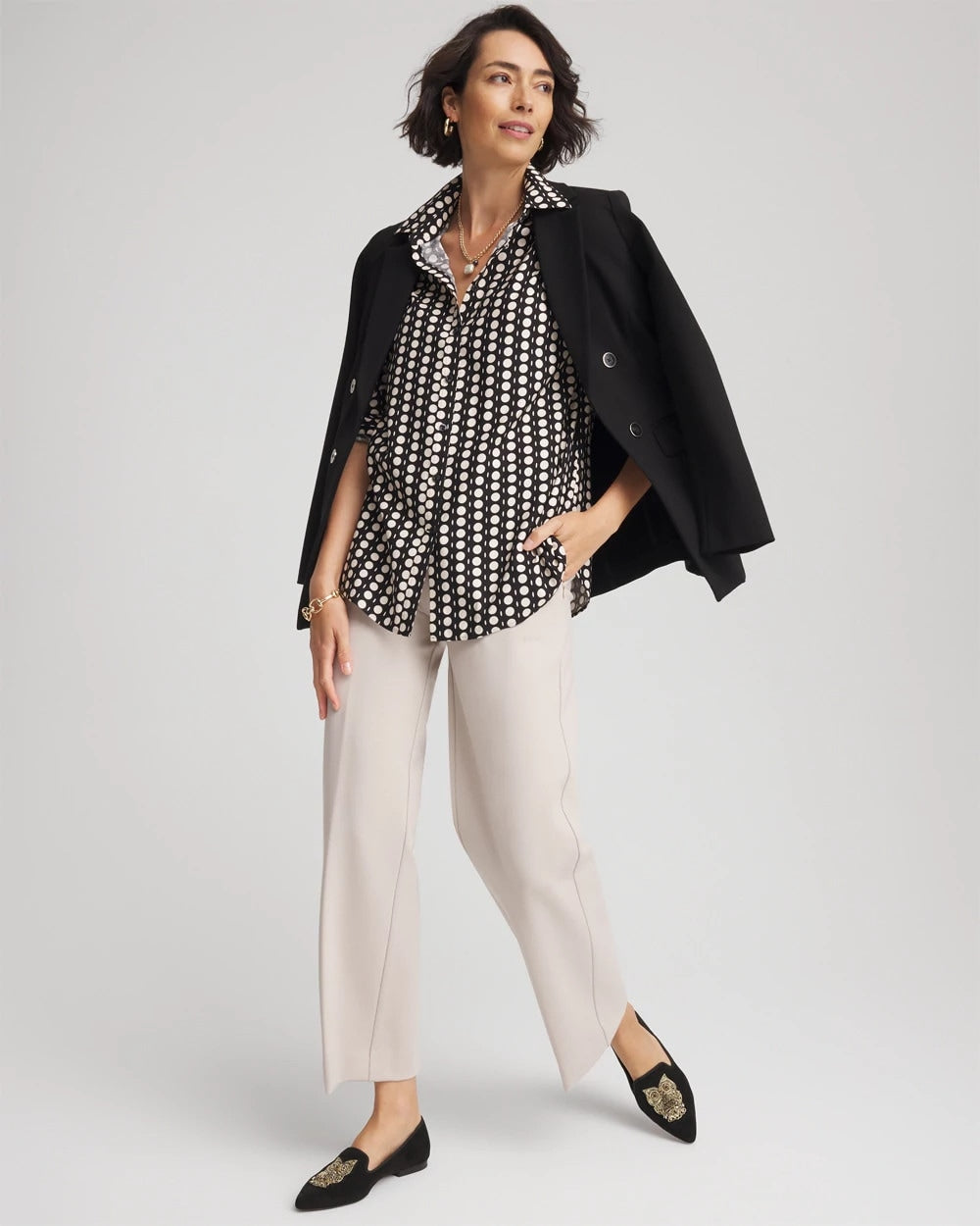 Chico's Collections No Iron™ Printed Sateen Shirt
