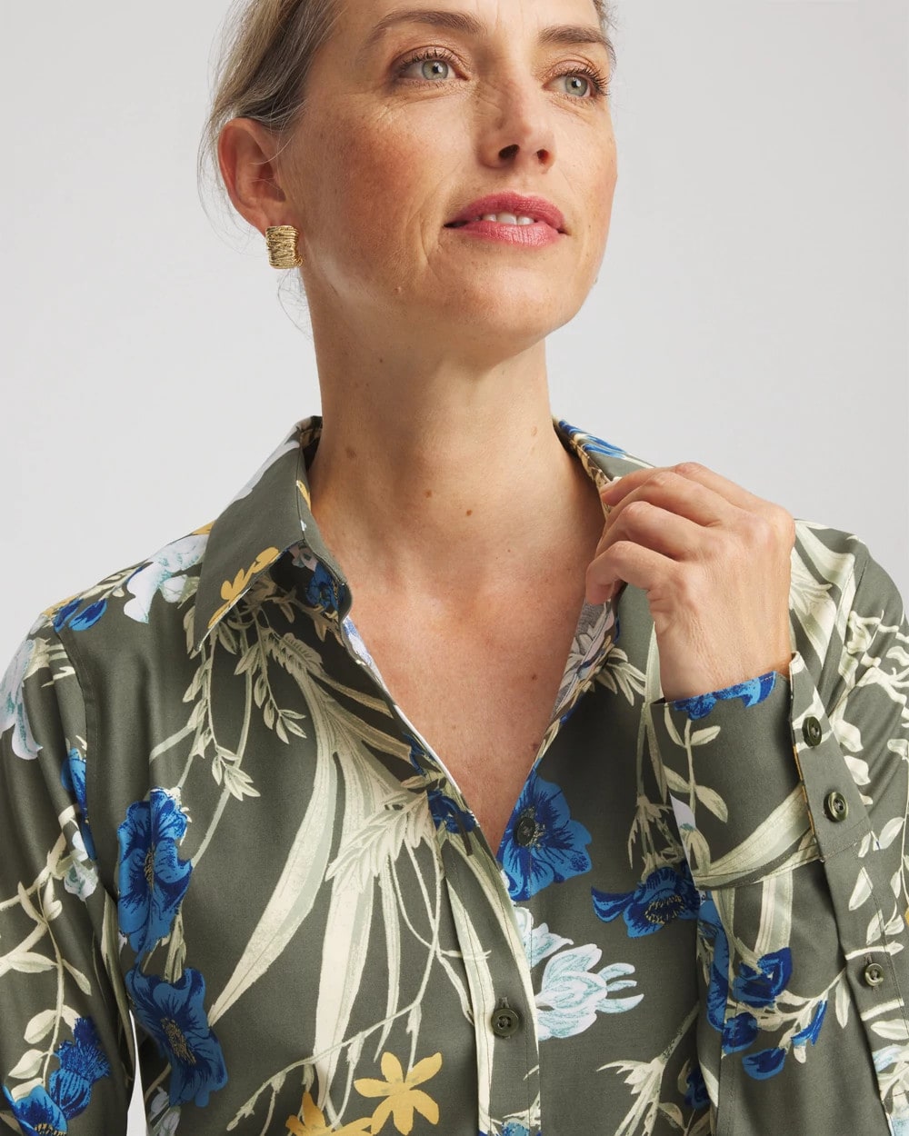 Chico's Collections No Iron™ Printed Sateen Shirt