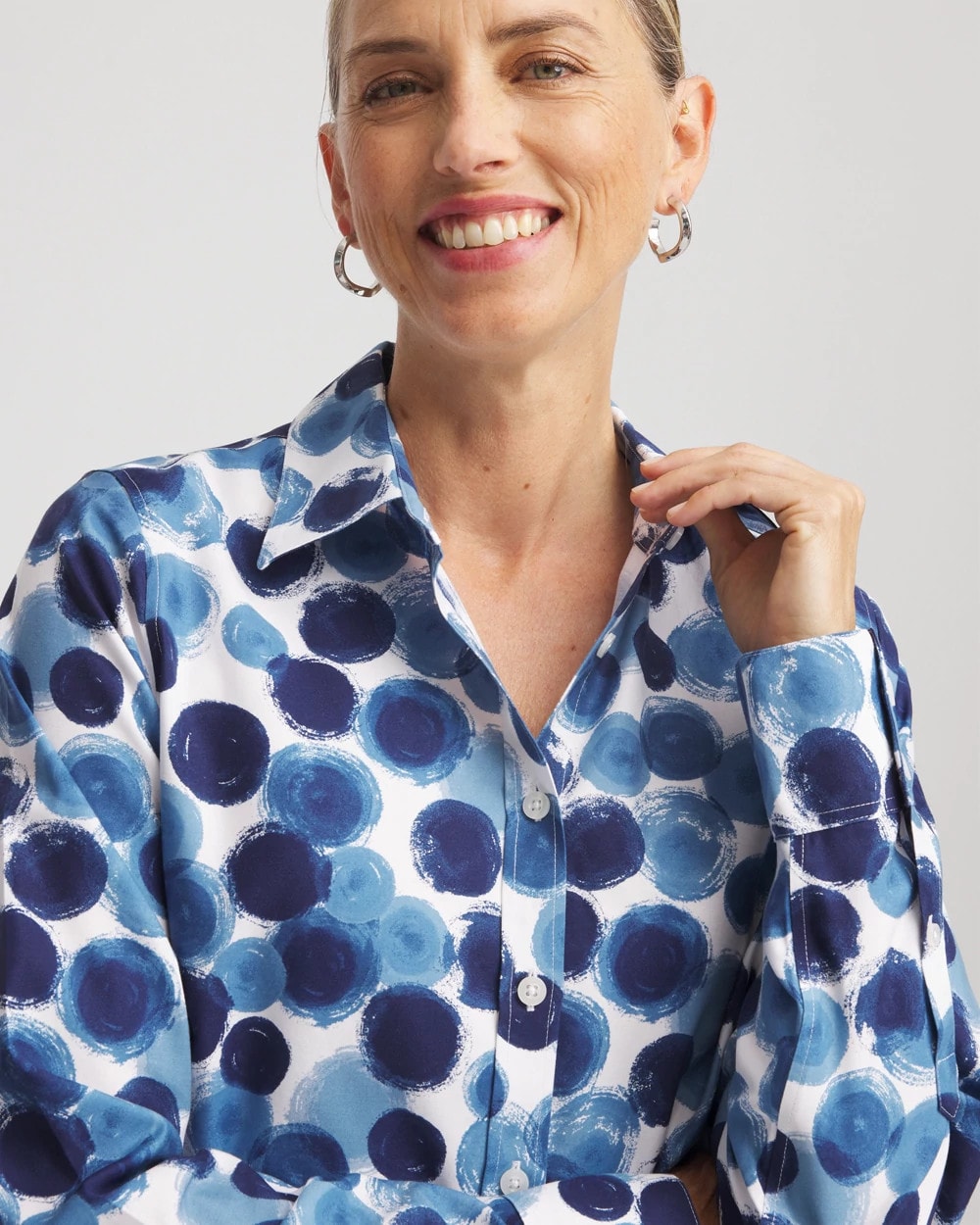 Chico's Collections No Iron™ Printed Sateen Shirt