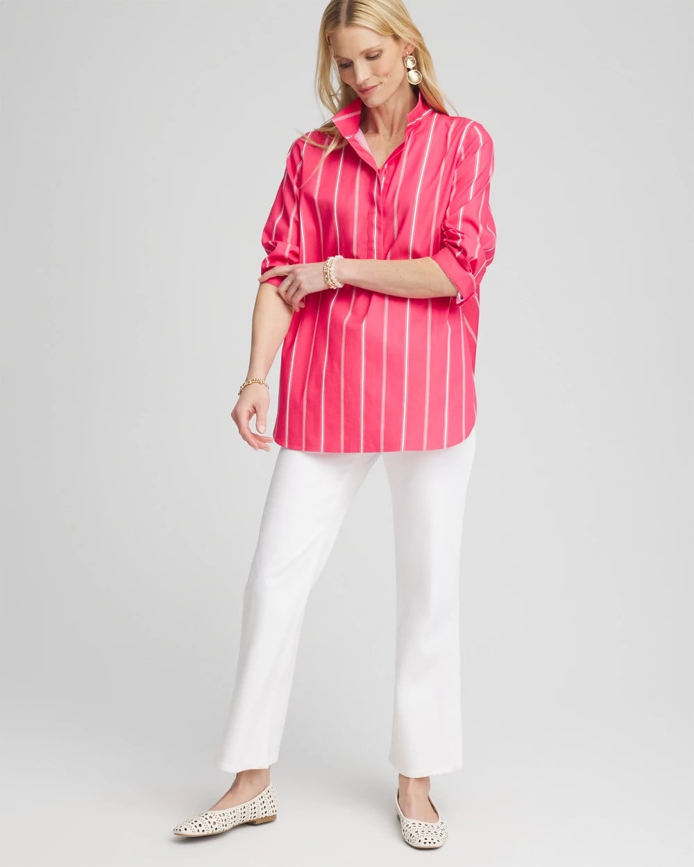Chico's Collections No Iron™ Stretch Stripe Tunic