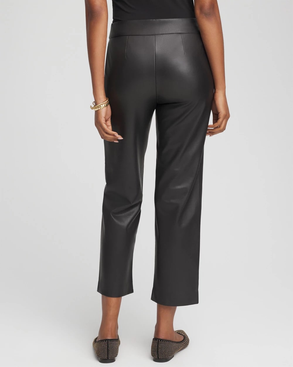 Chico's Collections Faux Leather Brigitte™ Pull-On Cropped Pants