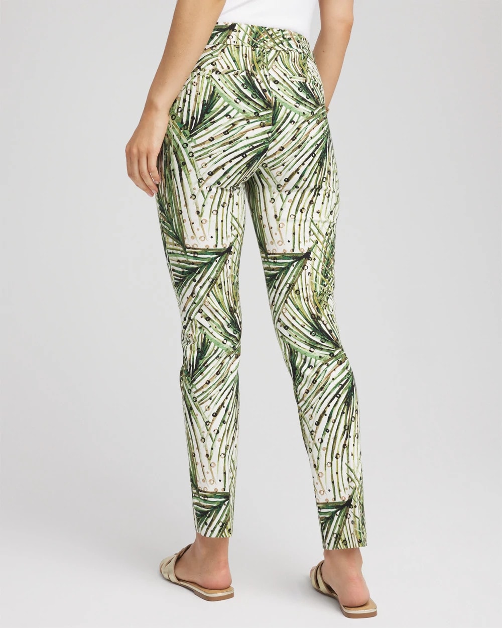 Chico's Collections Brigitte™ Slim Ankle Palm-Print Pants