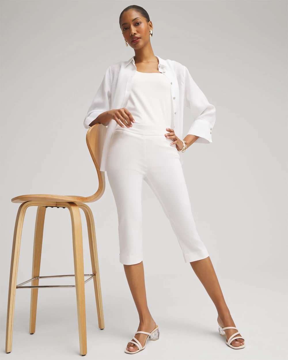 Chico's Collections Brigitte™ Pull-On Rivet Slim Capris