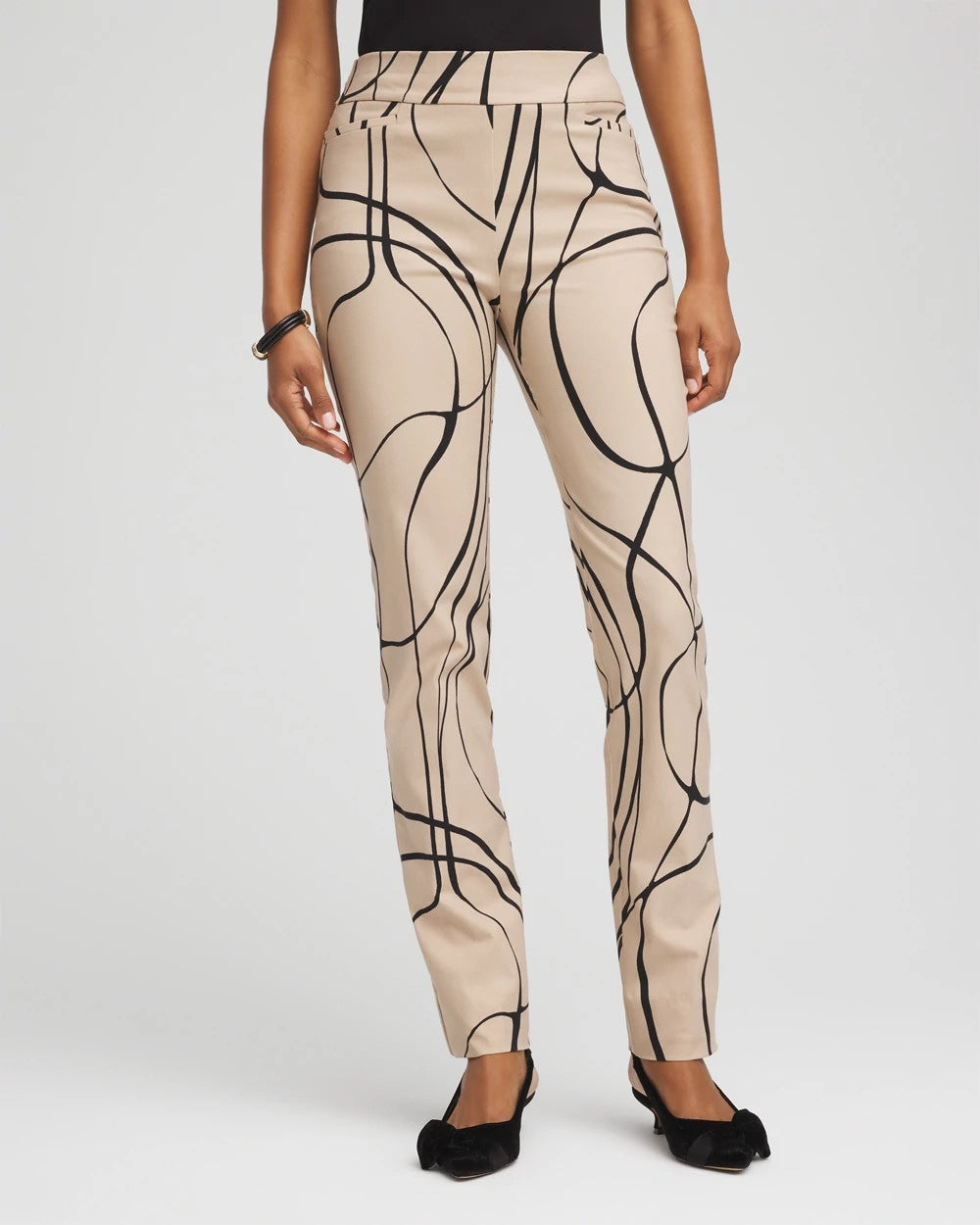 Chico's Collections Brigitte™ Golden Leaf Slim Full-Length Pants