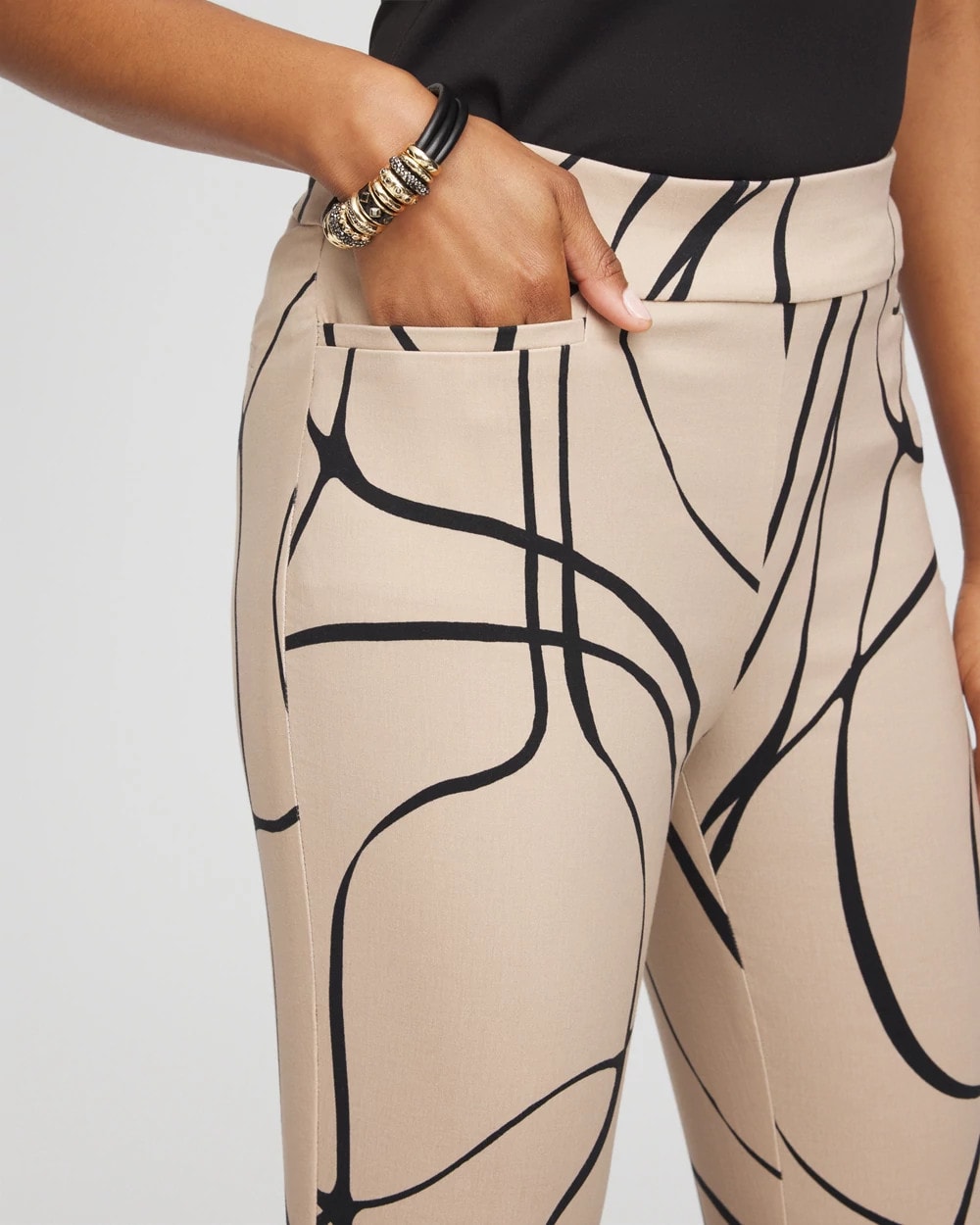 Chico's Collections Brigitte™ Golden Leaf Slim Full-Length Pants