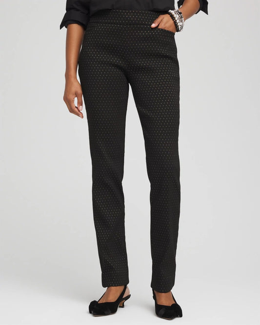 Chico's Collections Brigitte™ Slim Full-Length Jacquard Pants