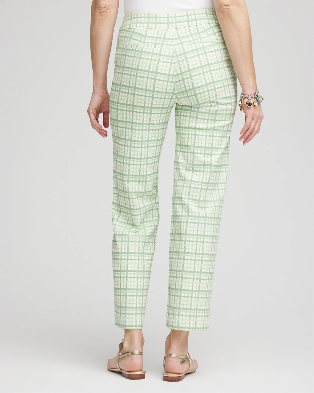 Chico's Collections Brigitte™ Wide Leg Plaid Cropped Pants
