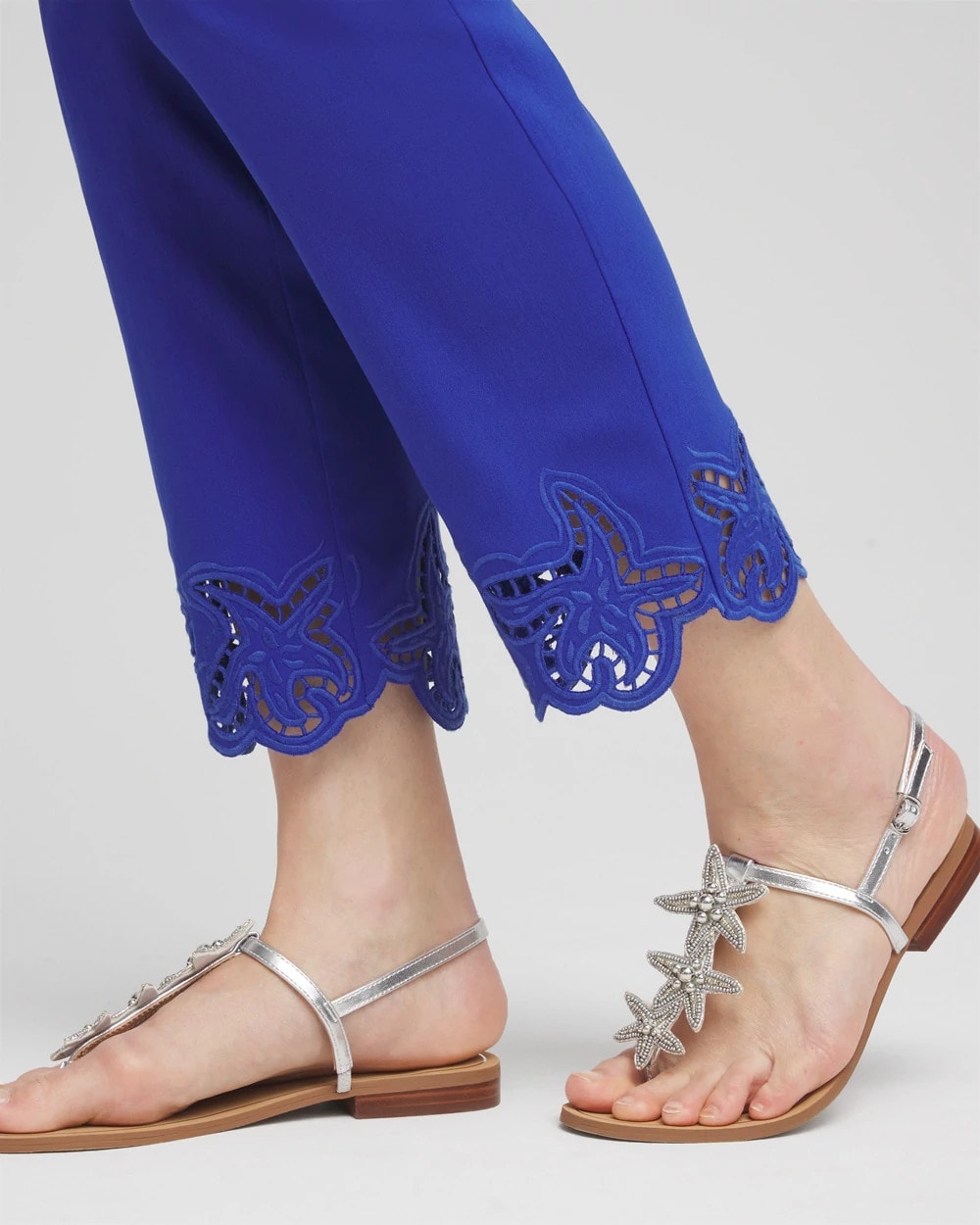 Chico's Collections Brigitte™ Pull-On Cutwork Cropped Pants