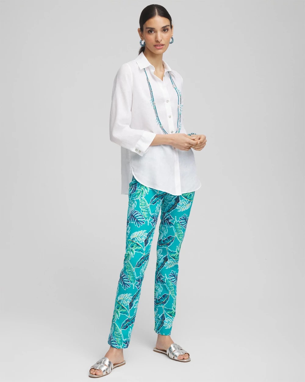 Chico's Collections Brigitte™ Tropical  Slim Leg Pants