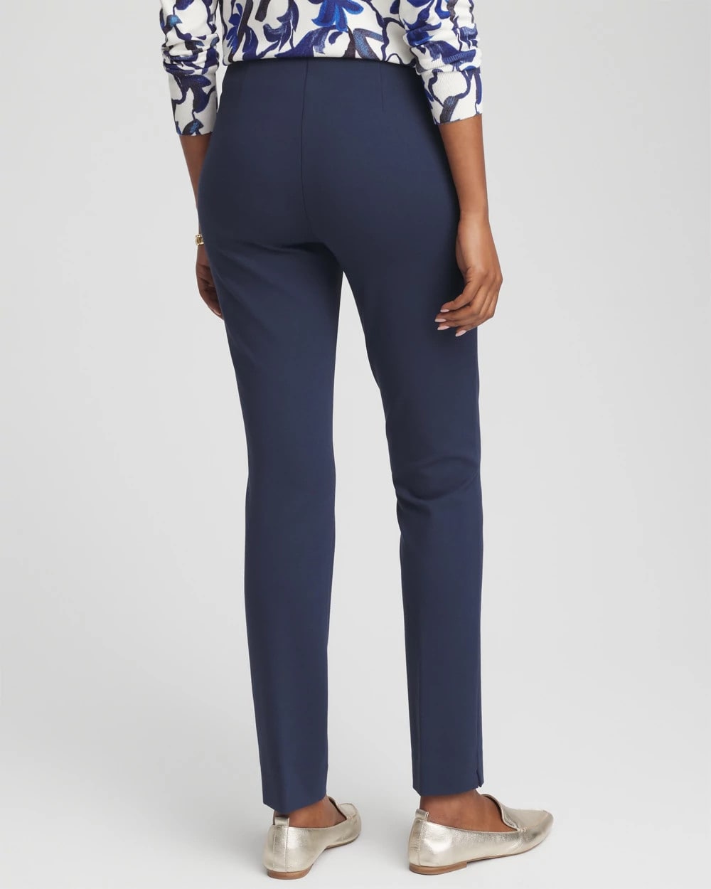 Chico's Collections Juliet Slim Trim Detail Ankle Pants