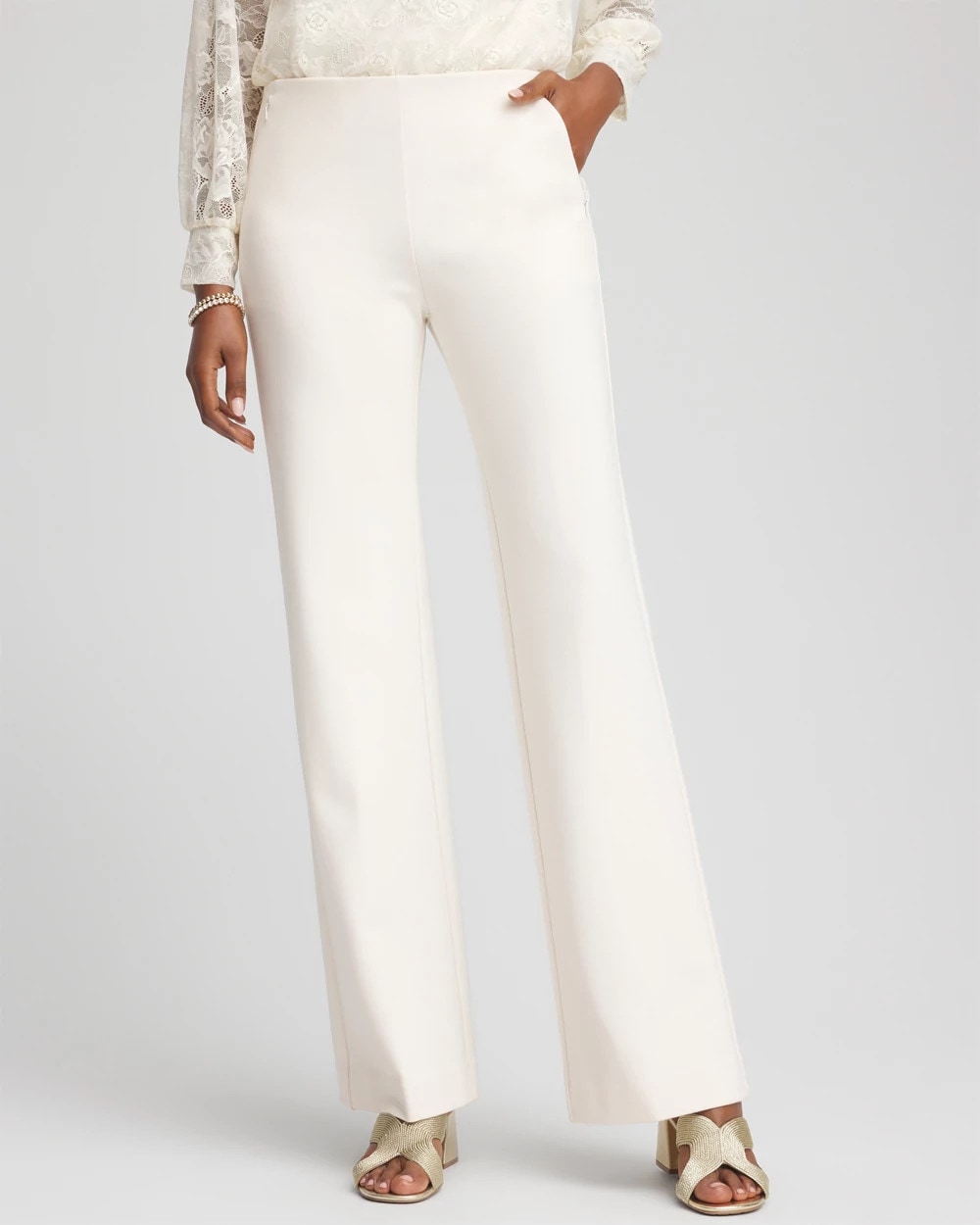 Chico's Collections Juliet Wide Full Length Pant