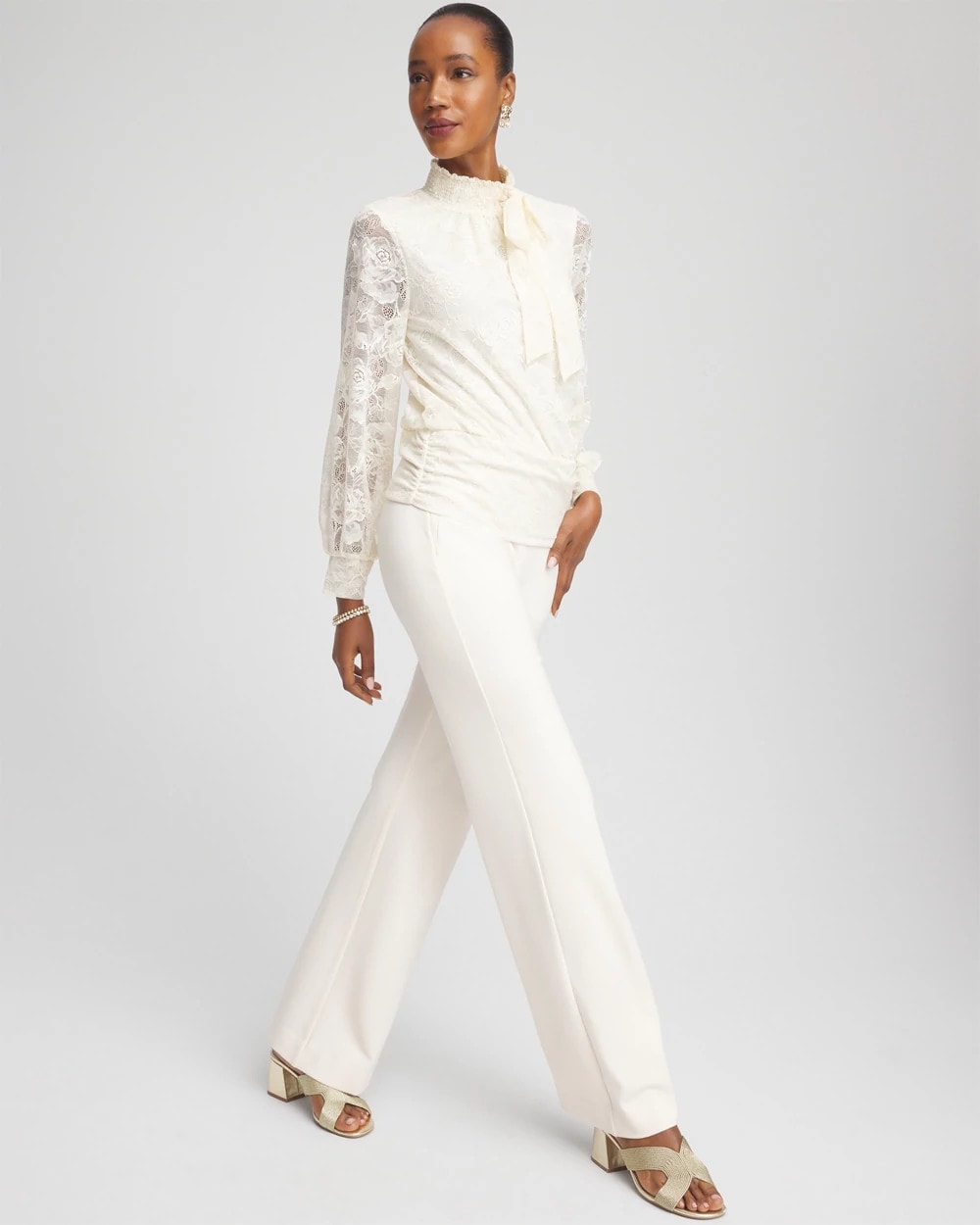 Chico's Collections Juliet Wide Full Length Pant