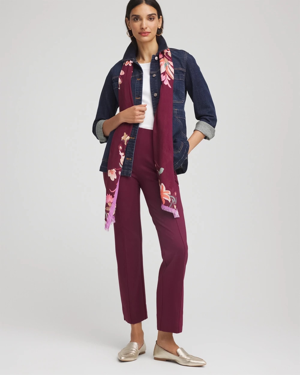 Chico's Collections Juliet Straight Ankle Pants