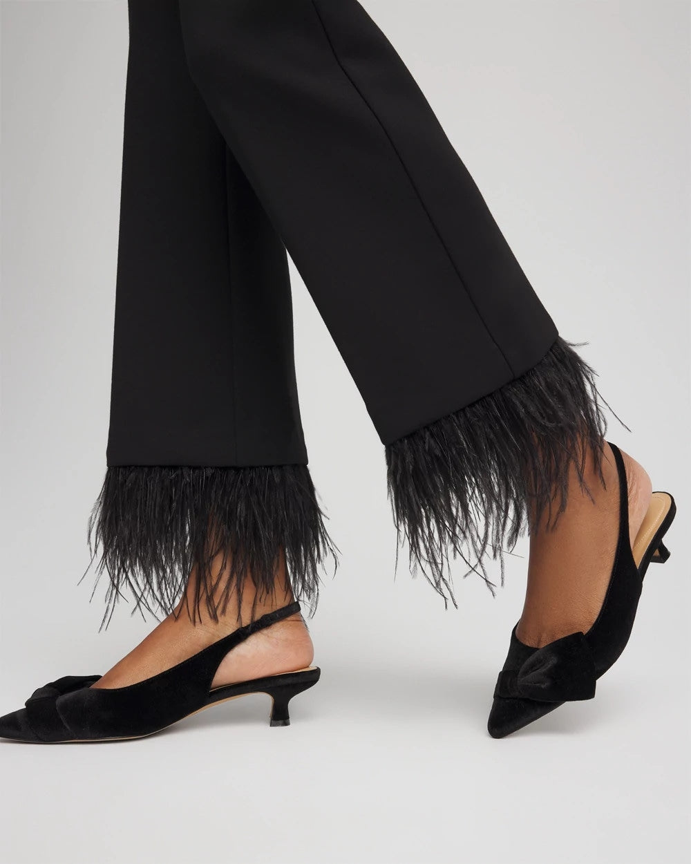 Chico's Collections Juliet Feathered Flared Cropped Pants