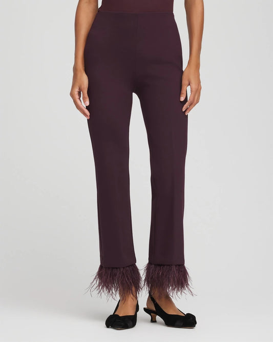 Chico's Collections Juliet Feathered Flared Cropped Pants