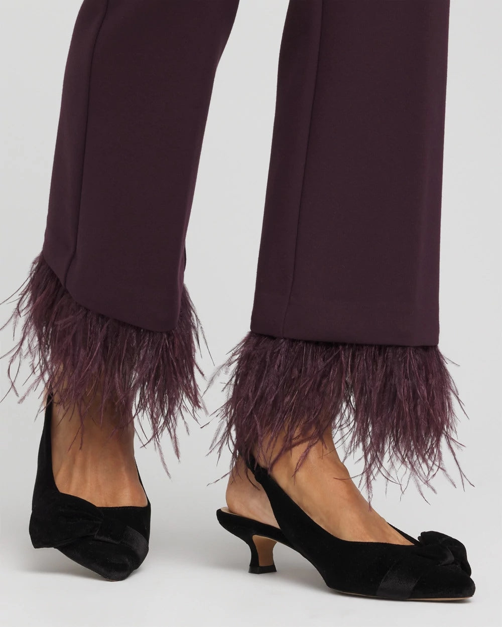 Chico's Collections Juliet Feathered Flared Cropped Pants