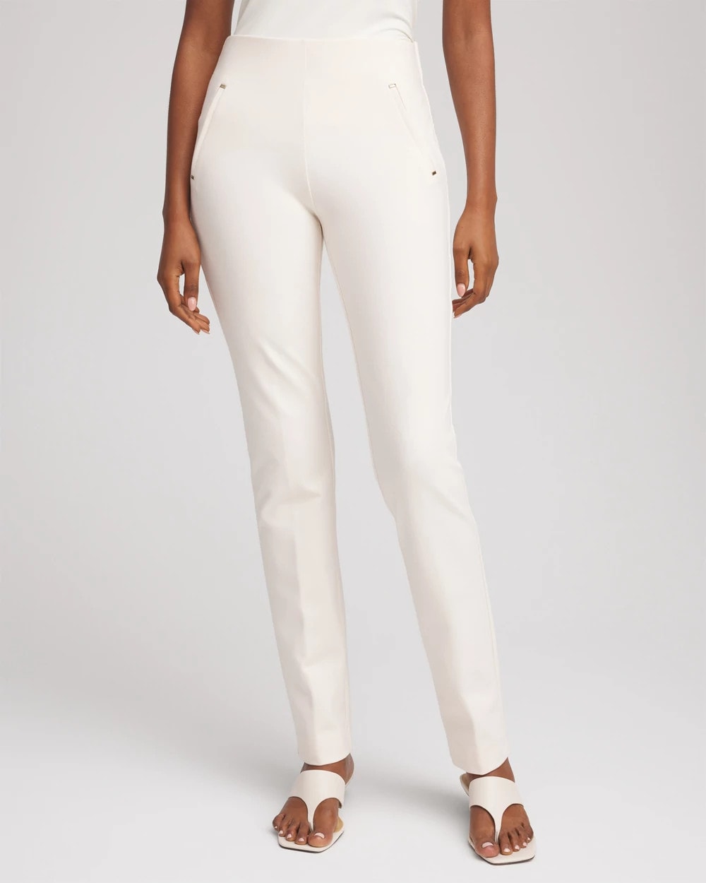 Chico's Collections Juliet Slim Trim Detail Pants