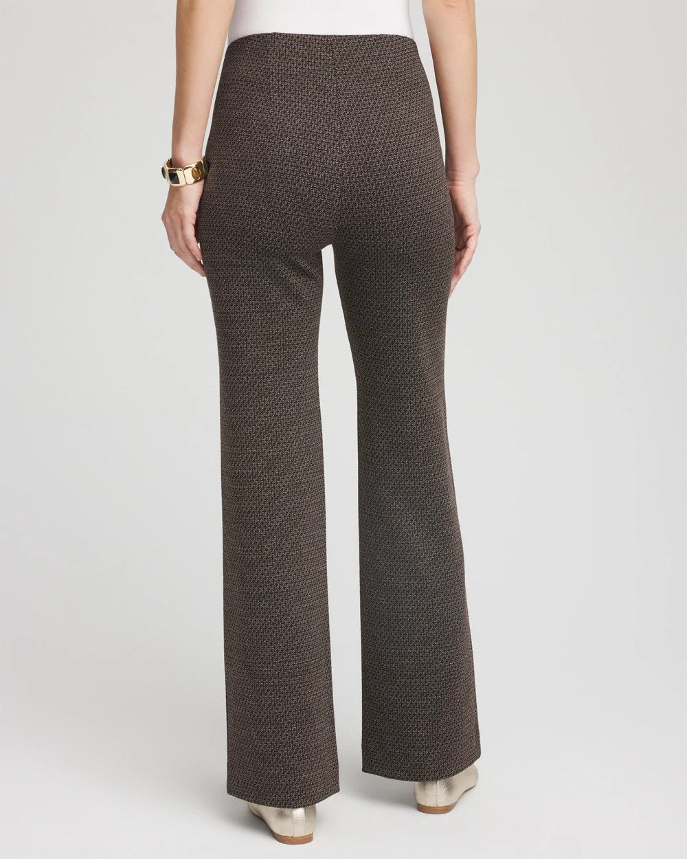 Chico's Collections Juliet Jacquard Full-Length Ponte Pants