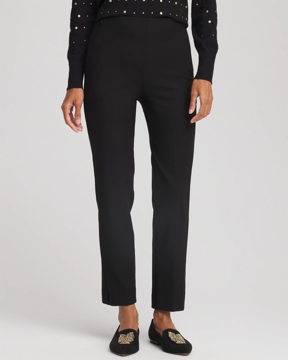 Chico's Collections Lightweight Juliet Straight Ankle Pants
