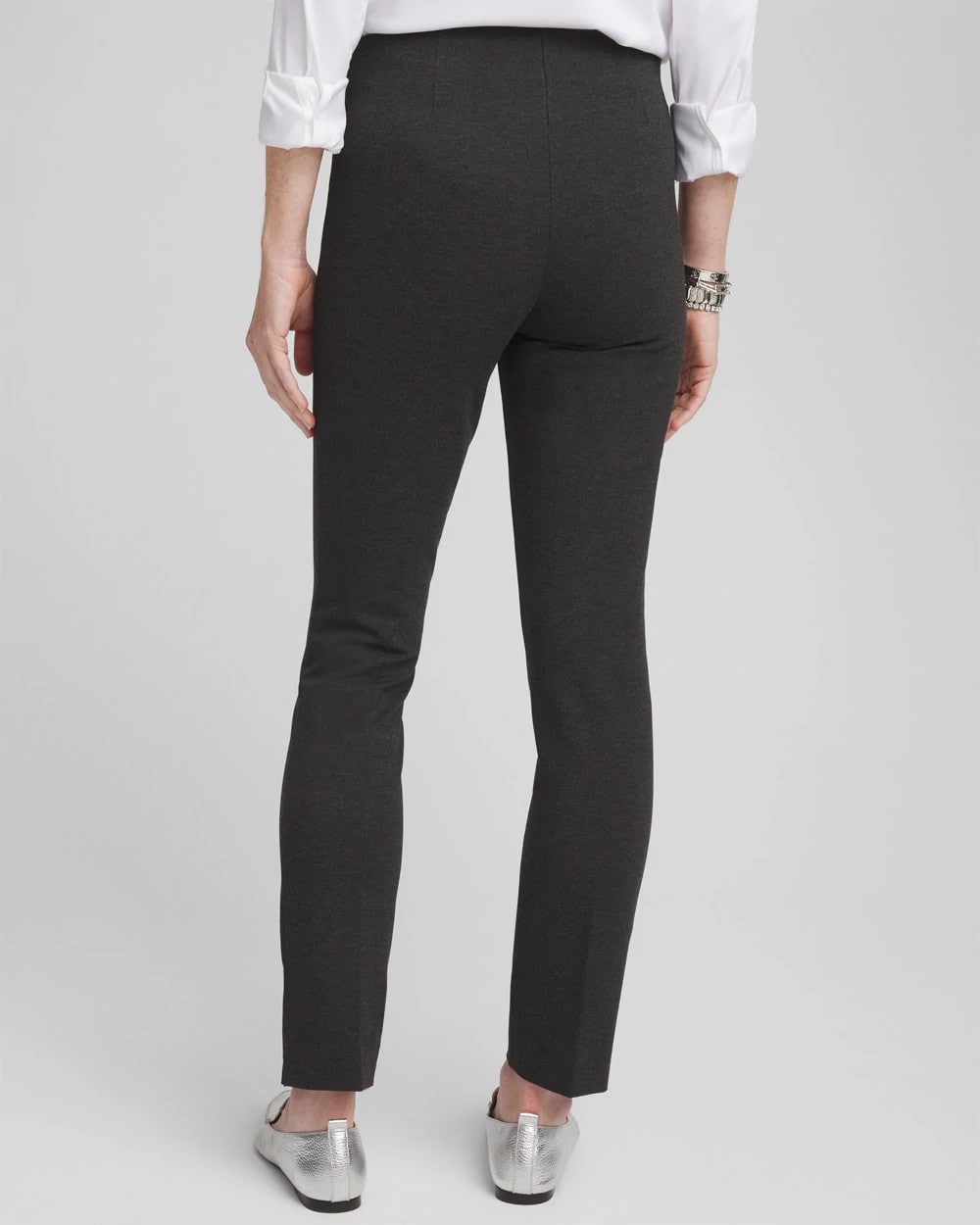 Chico's Collections Juliet Trim Detail Ponte Ankle Pants