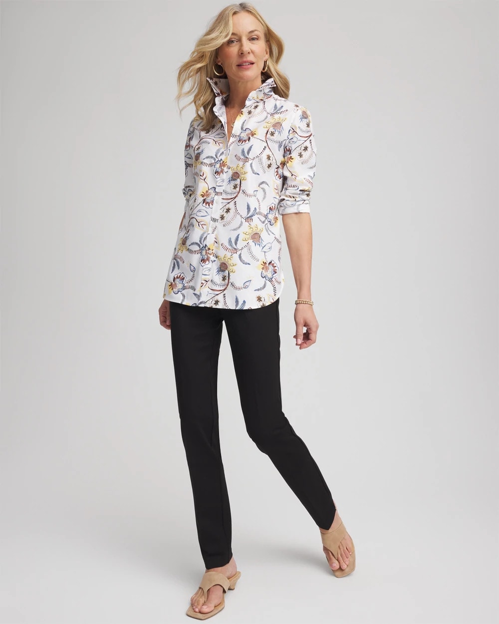 Chico's Collections Juliet Slim Trim Detail Pants