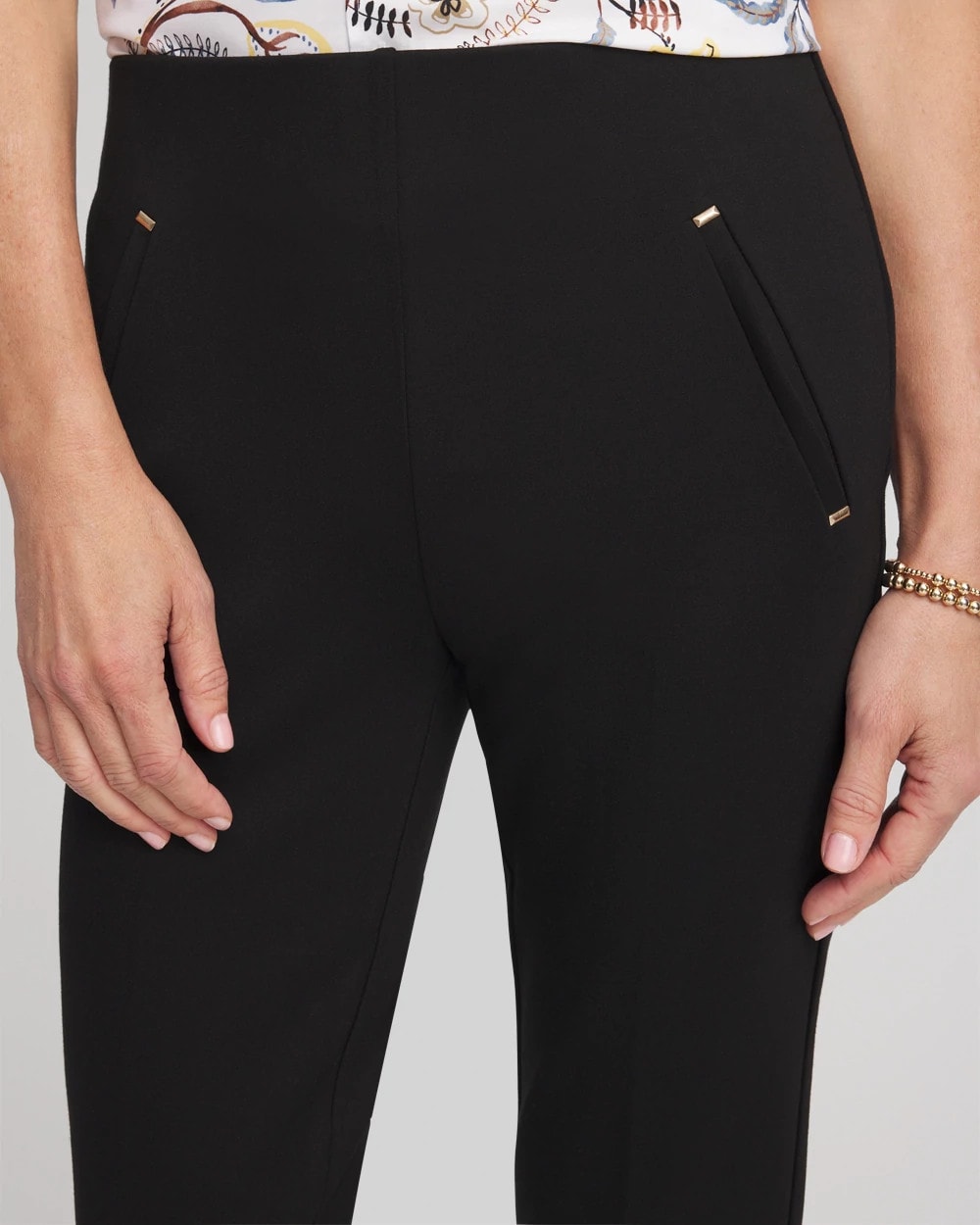 Chico's Collections Juliet Slim Trim Detail Pants