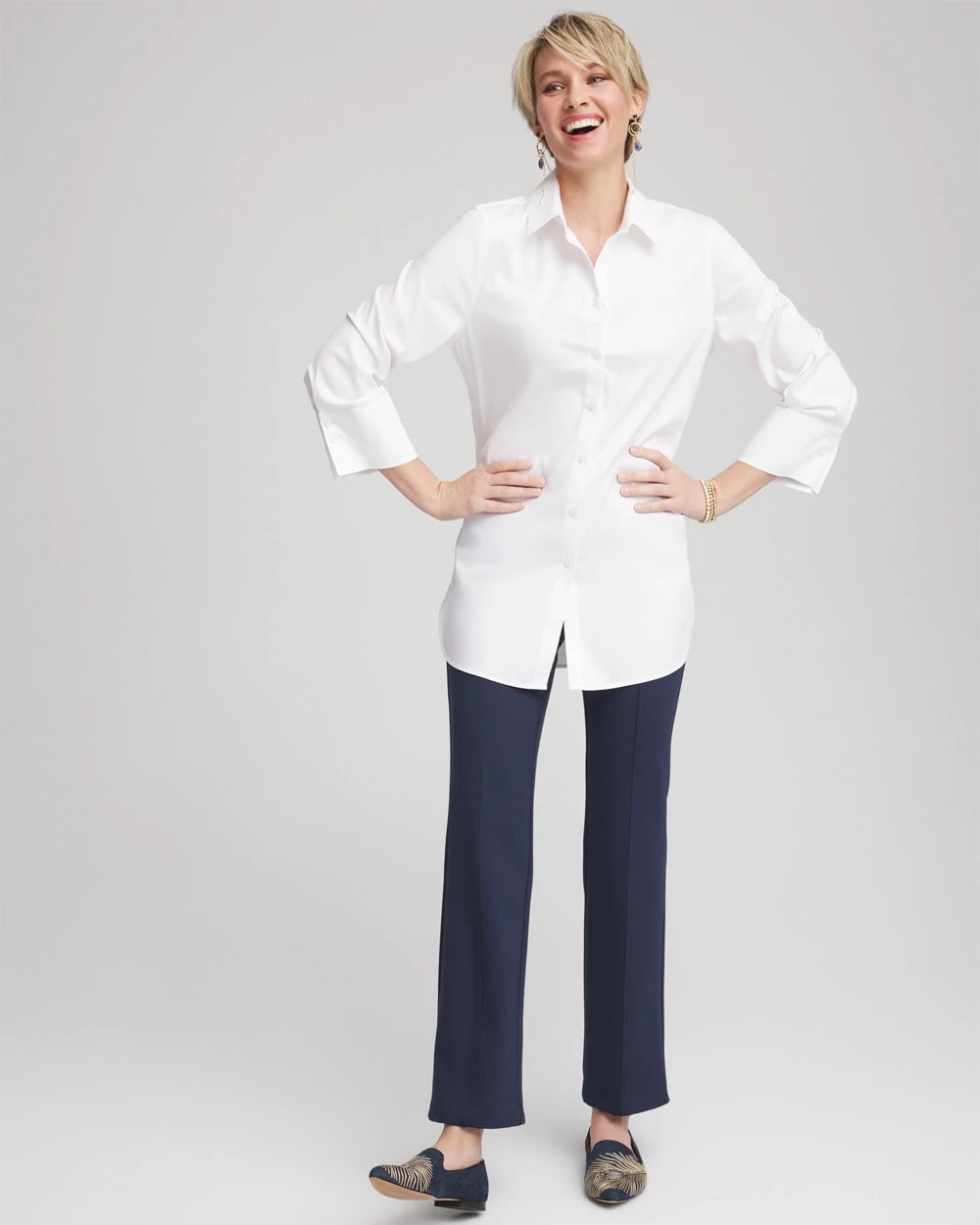 Chico's Collections Juliet Straight Ankle Pants