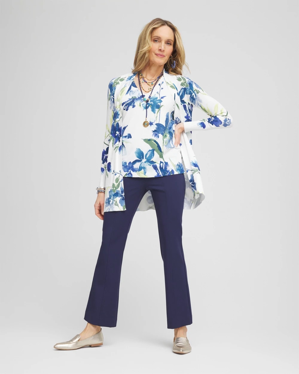 Chico's Collections Lightweight Juliet Kick Flare Pants